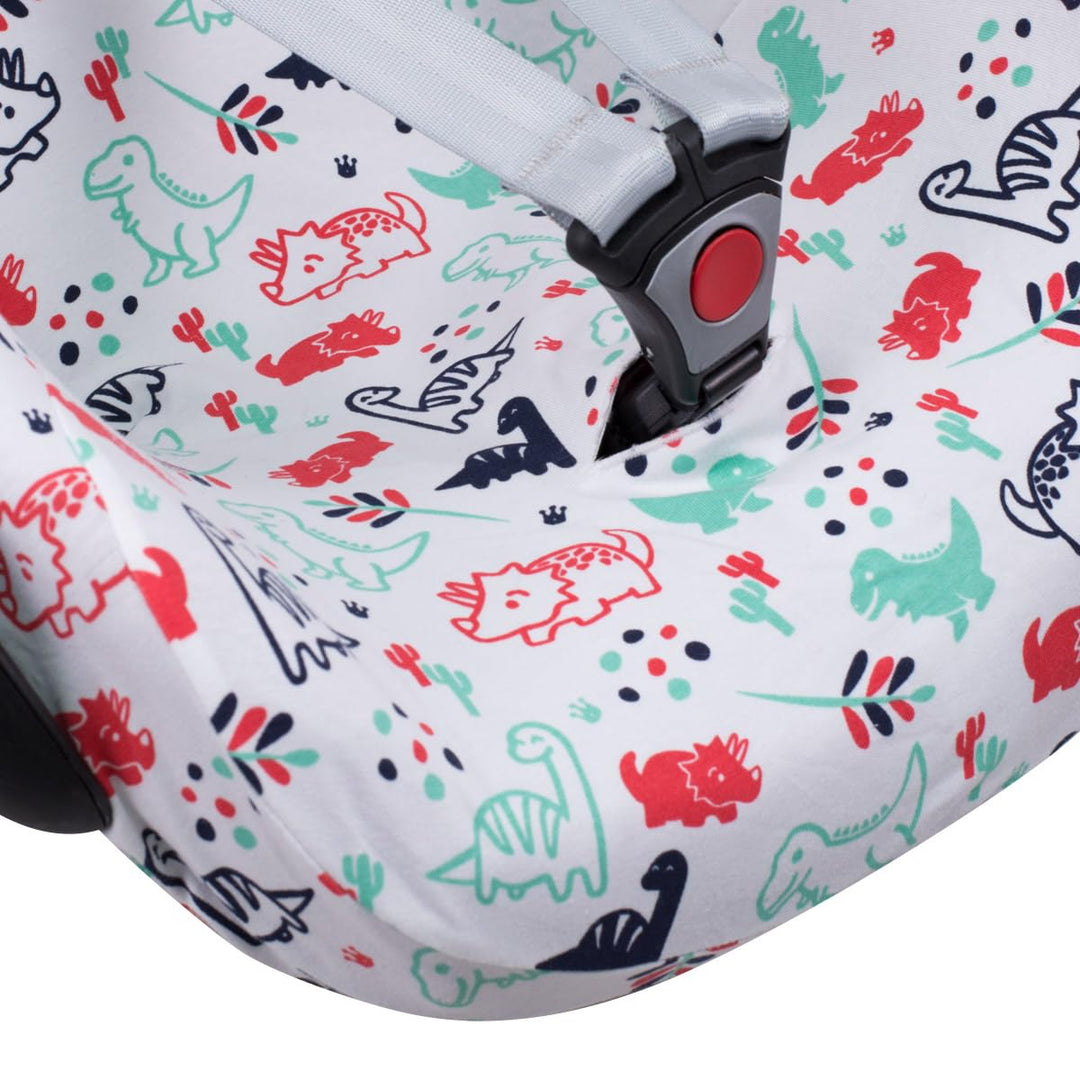 JYOKO KIDS Baumwollbezug für Autositz kompatibel mit Pebble Maxi Cosi, Bebe Confort (Dino Party), Di