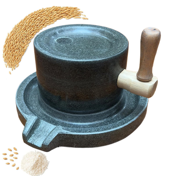 Steinmühle – Manuelle Getreidemühle Stein, Küche Manuelle Mühle für Küche Restaurant Backen Kaffee M