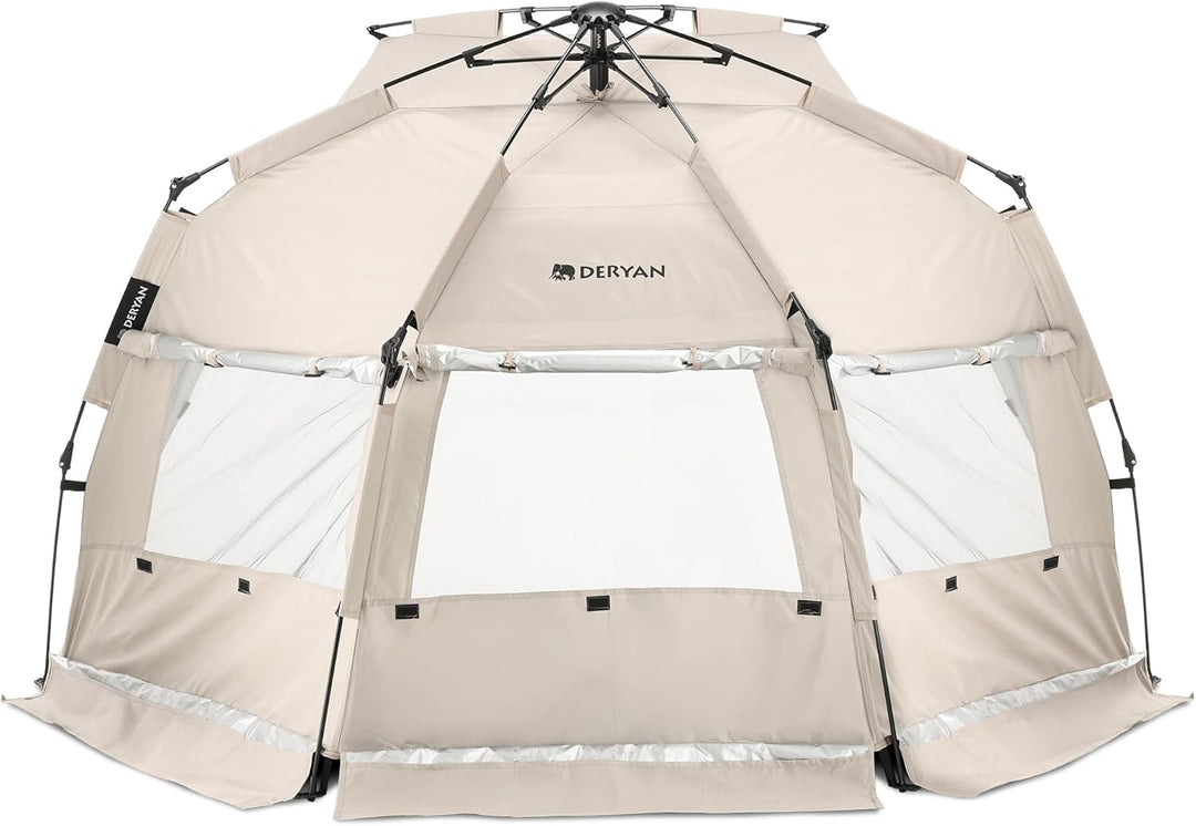 Deryan Up-to-Go Pop-Up Strandzelt für Kinder – UV-Schutz UPF 50+ und Windschutz, Kompakt & Faltbar,