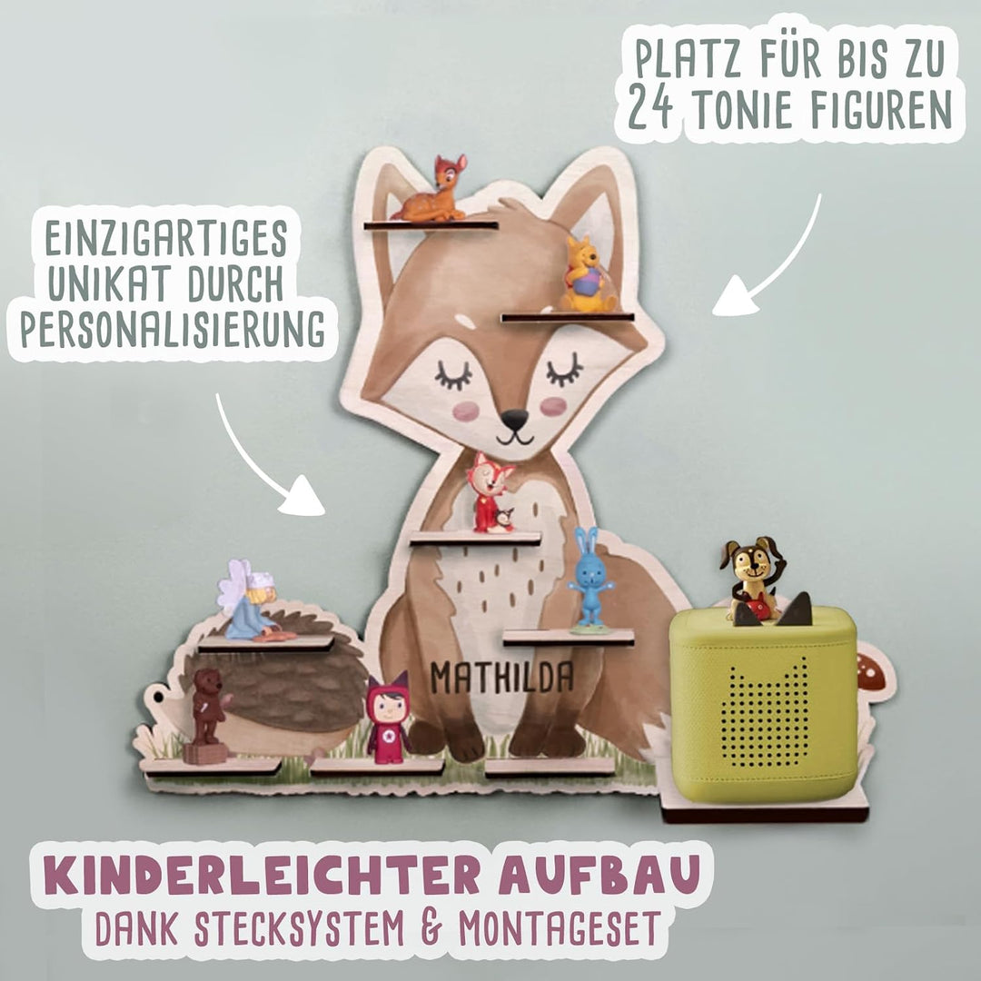 hellomini Tonie Regal Mädchen mit Wunschnamen für Toniebox 1 &amp; Toniebox 2 - Personalisiertes Toniebo