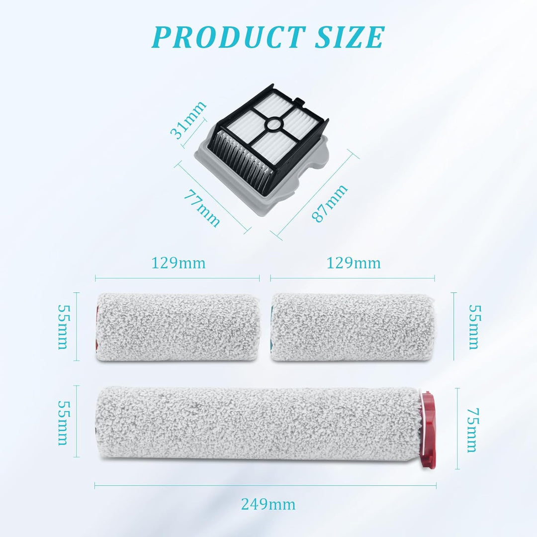 Ersatzteile Bürstenwalze und Staubsaugerfilter für Roborock Dyad Pro/Combo Smart Kabelloser Nass Tro