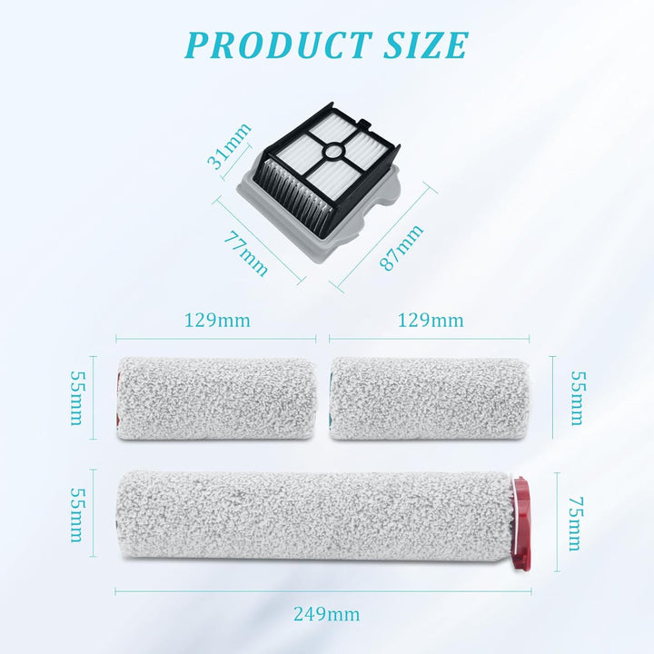 Ersatzteile Bürstenwalze und Staubsaugerfilter für Roborock Dyad Pro/Combo Smart Kabelloser Nass Tro