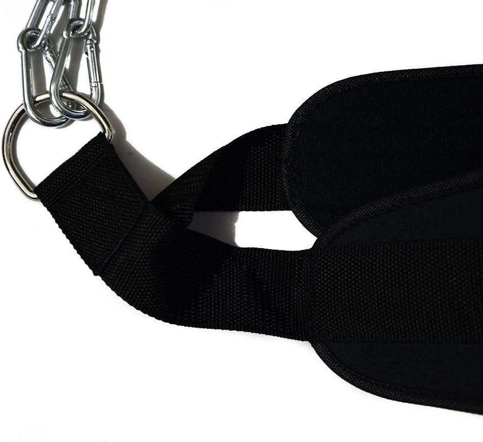 HemeraPhit Gewichtete Klimmzug Dips Gürtel Kette Doppel D Ring Gewichtheben Rückengurte Home Gym Zub