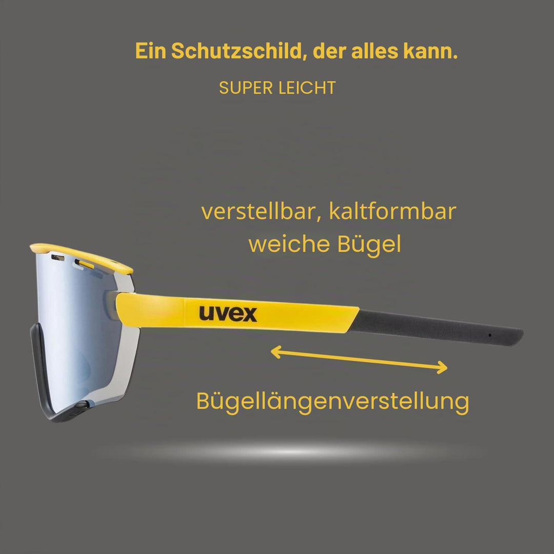 uvex Unisex Sportstyle 236 Set Sportbrille (1er Pack) Einheitsgrösse sunbee-black matt/silver, Einhe