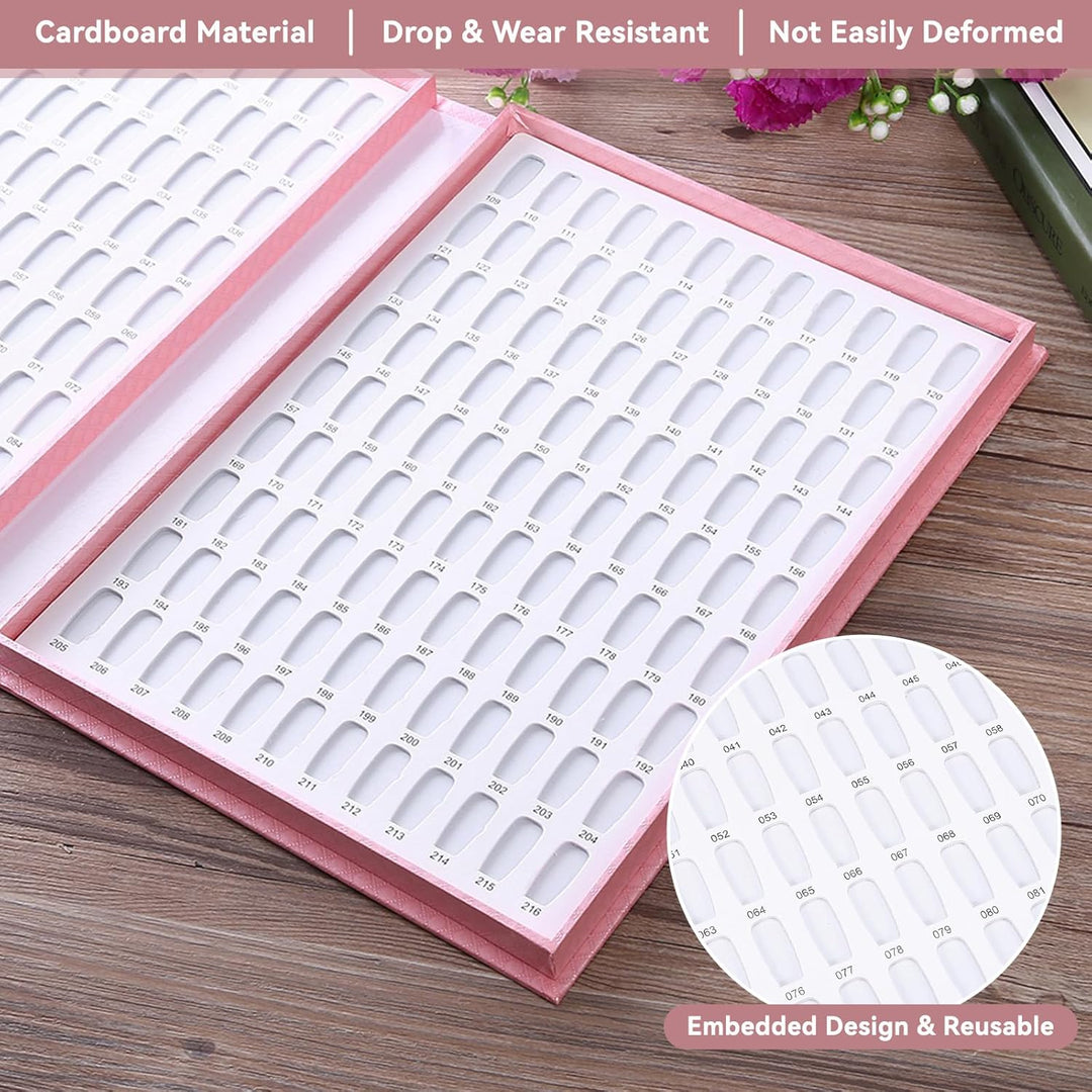 Nagellack Farbdisplay, Professionelle Nagelfarben Anzeigetafel mit 216 Farbfächern, Wiederverwendbar