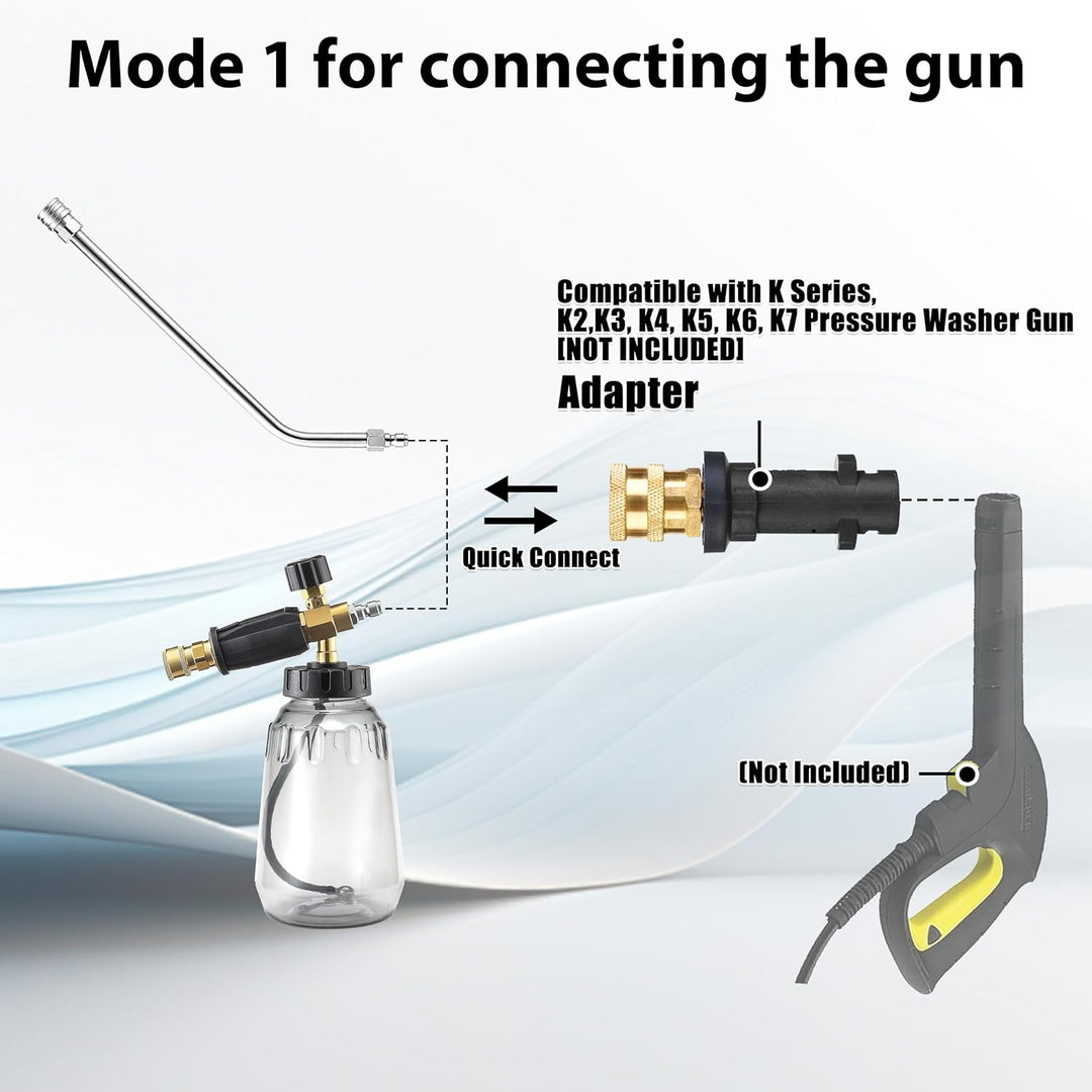 M MINGLE 40,6 cm Unterbau-Unterlegscheibe mit Schneeschaumlanze, kompatibel mit Kärcher K-Serie, K2,