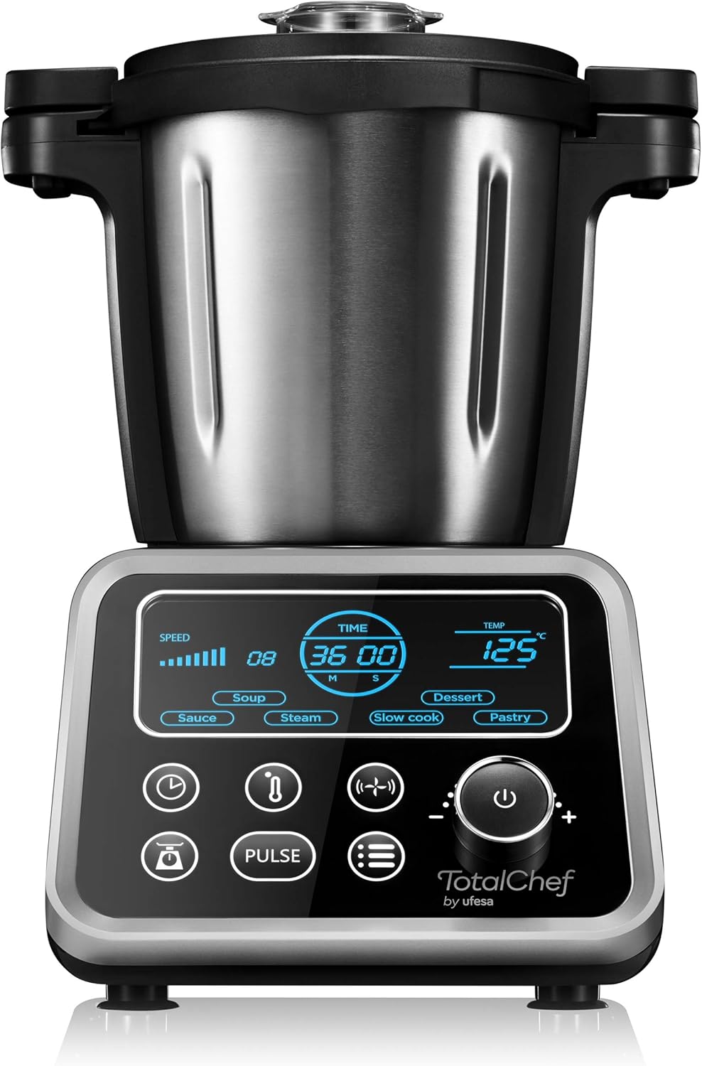 Ufesa Totalchef RK5 Küchenmaschine mit mehreren Kochprogrammen, 1700 W Leistung, LCD-Display, Kanne