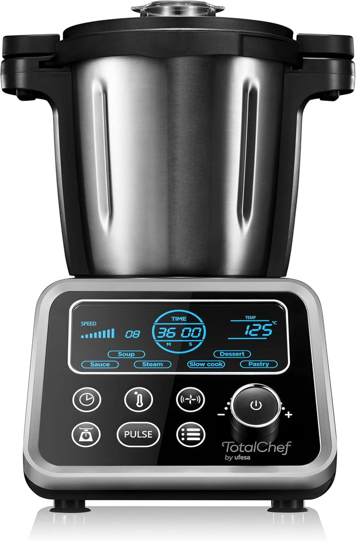Ufesa Totalchef RK5 Küchenmaschine mit mehreren Kochprogrammen, 1700 W Leistung, LCD-Display, Kanne