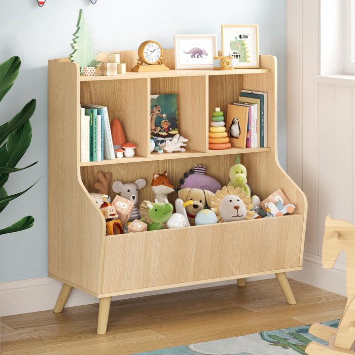 LUE BONA Kinderregal,Bücherregal Regal Aufbewahrungsregal für Kinder,Standregal 3 Stockwerk der Offe