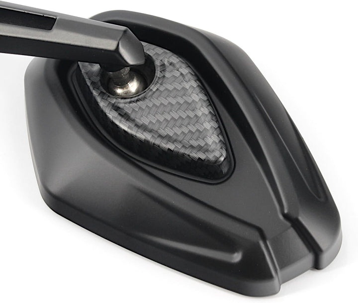 Area1 Universal Motorrad Rückspiegel Paar e-geprüft 2x M10 Rechtsgewinde + Linksgewindeadapter, komp