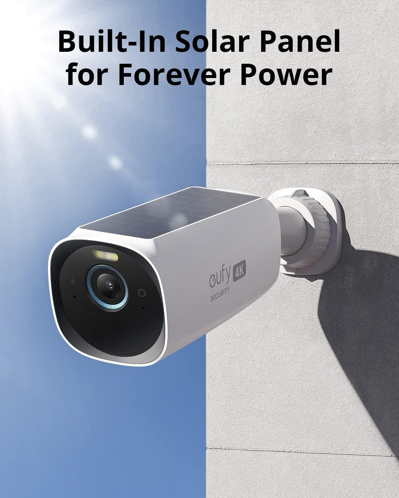 eufy Security S330 eufyCam 3, überwachungskamera aussen, 4K kabellose überwachungskamera solar 4+1 m