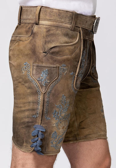 Stockerpoint Herren Franz Trachtenlederhose, Uroid Blau