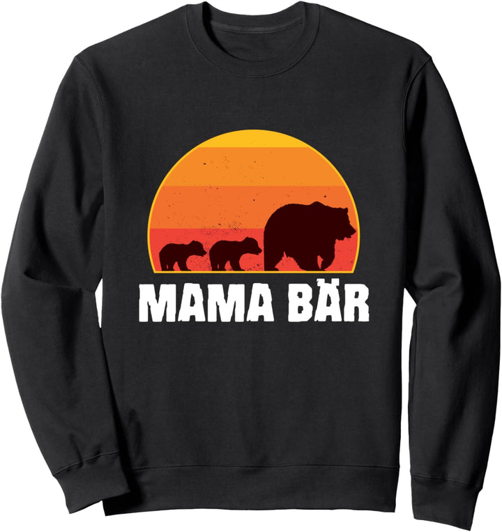 Mama Bär - Mutter von Zwillingen. Retro Sweatshirt