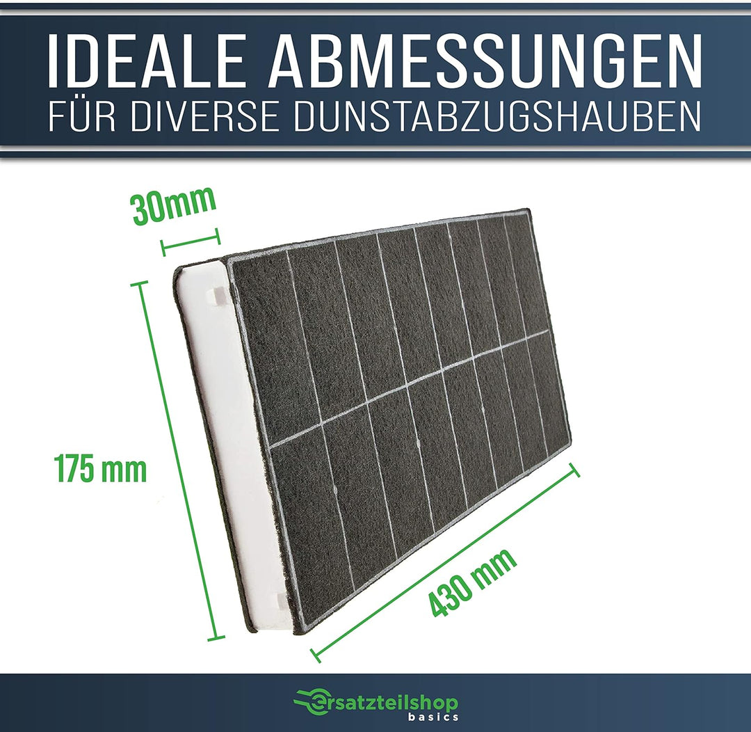 ersatzteilshop basics Premium Aktivkohlefilter Geruchsfilter für Abzugshaube - passend wie BSH 29617
