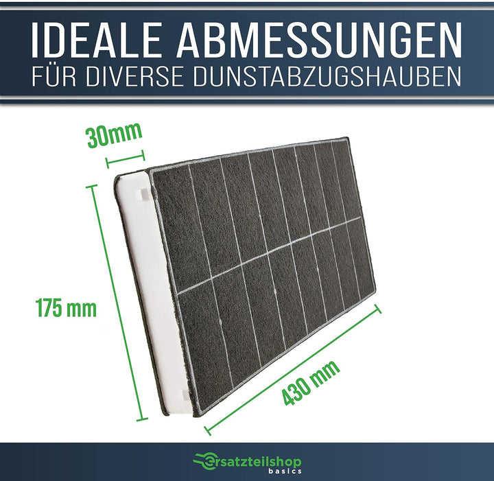 ersatzteilshop basics Premium Aktivkohlefilter Geruchsfilter für Abzugshaube - passend wie BSH 29617