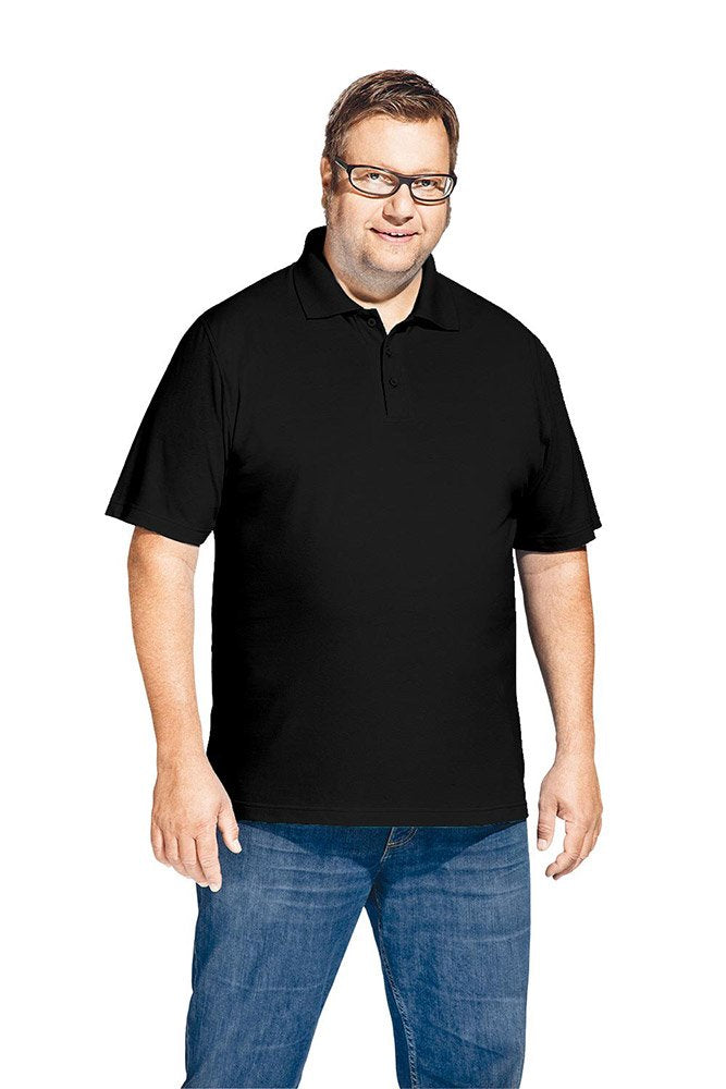 Superior Poloshirt Plus Size Herren, Schwarz, 5XL