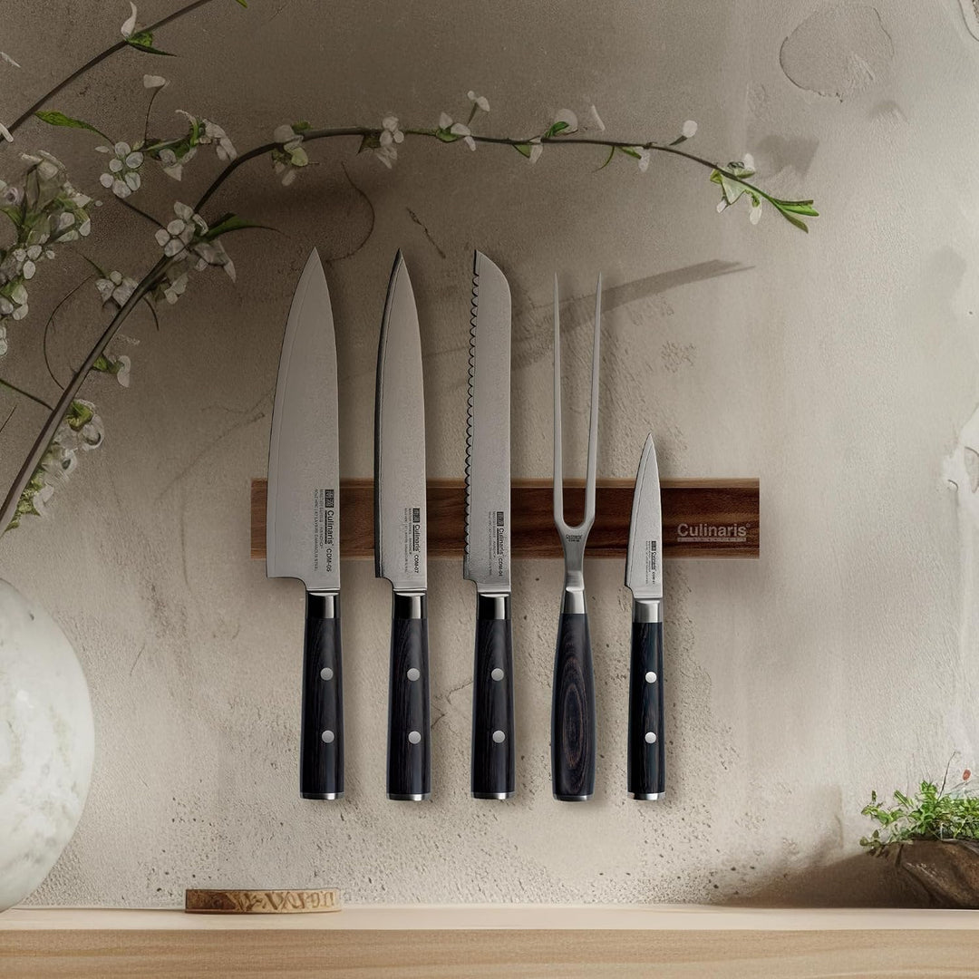 Culinaris Fleischgabel 19 cm aus Edelstahl – Robuste Tranchier- &amp; Bratengabel mit ergonomischem Pakk