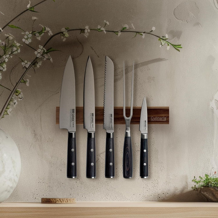 Culinaris Fleischgabel 19 cm aus Edelstahl – Robuste Tranchier- &amp; Bratengabel mit ergonomischem Pakk