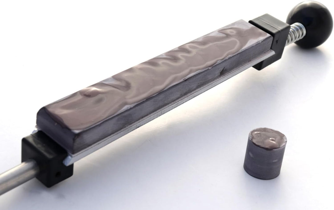 Schleifstein Blauer Belgischer Brocken 150x25x6 mm Körnung 6000 verklebt auf Aluminiumplatte