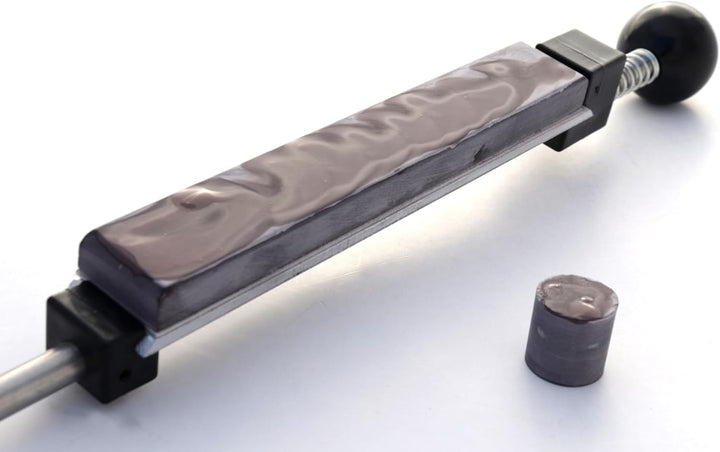 Schleifstein Blauer Belgischer Brocken 150x25x6 mm Körnung 6000 verklebt auf Aluminiumplatte