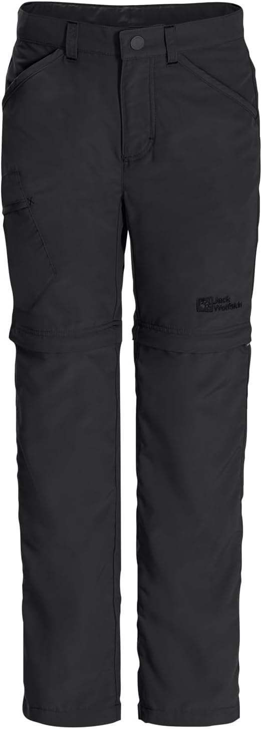 Jack Wolfskin Unisex Kinder Wanderhose Safari Zip Off Pants K 104 Schwarz, 104 Schwarz