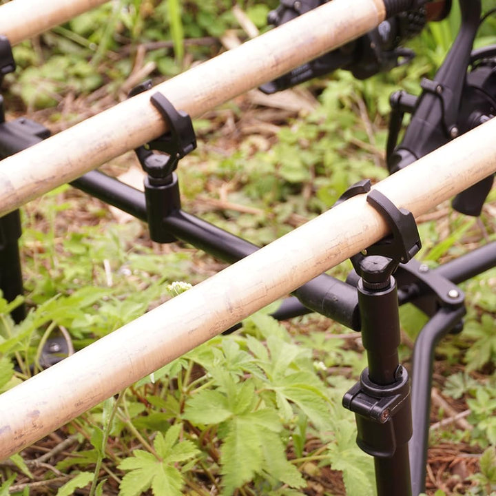 Hirisi Tackle 4 Stück Karpfenangeln Rutenauflage Kopf – Für alle Rutenhalter – Schwarz – Karpfenange