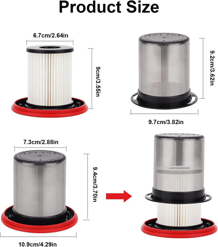 2 Stück Ersatzfilter für Bosch Unlimited Serie 7 Akku-Staubsauger, BSS715CARP/ BBS711W Ersatz Filter