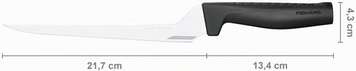 Fiskars Filetiermesser, Hard Edge, Elegantes Design, Gesamtlänge: 32,1 cm, Rostfreier Stahl/Kunststo