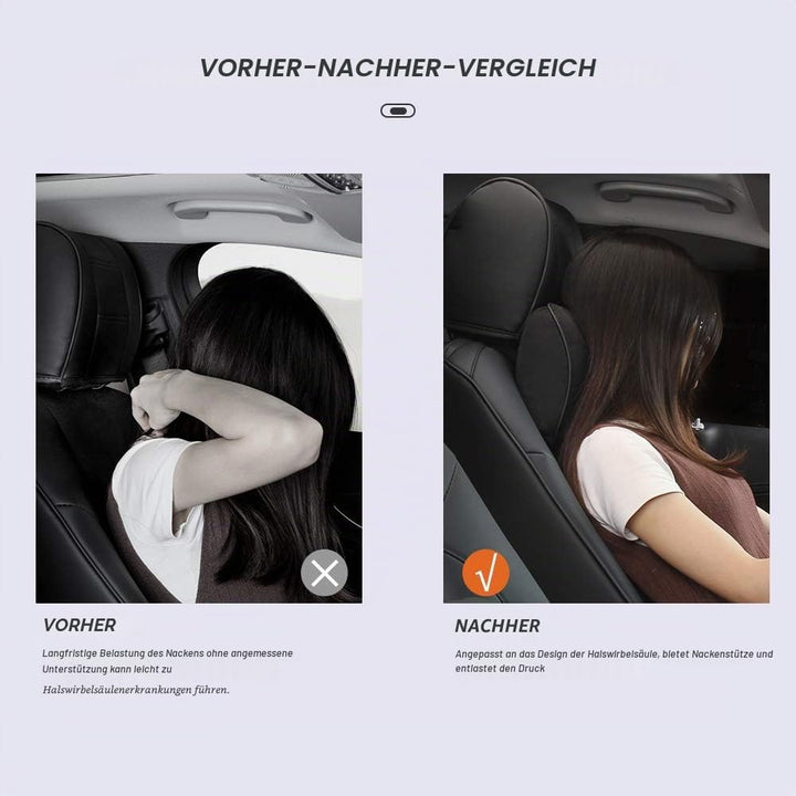 EASY EAGLE Auto Nackenkissen aus Wildleder und Memory-Schaum, Nackenkissen mit Abnehmbarem Befestigu