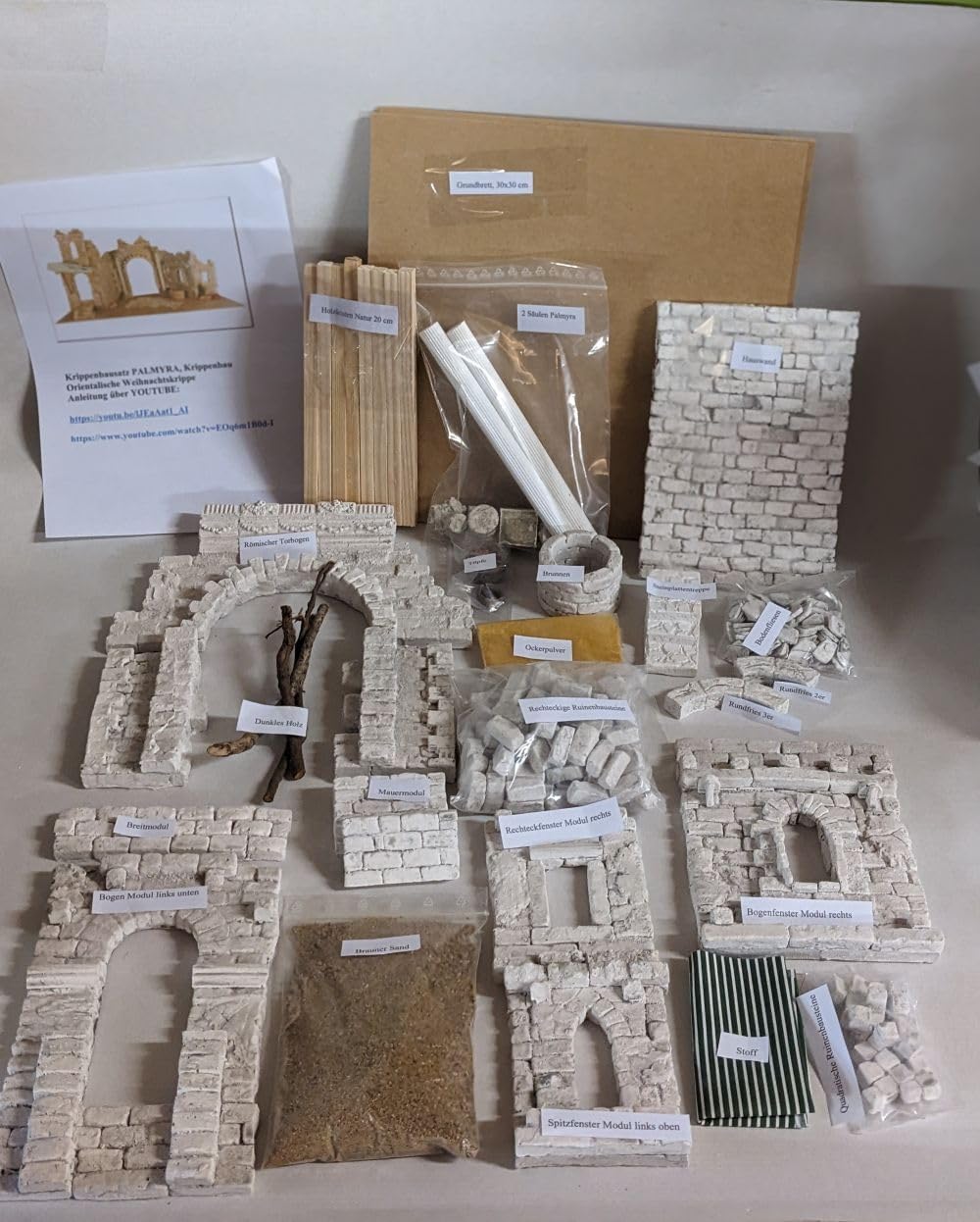 menta-modellbau Krippenbausatz Palmyra Krippenbau Orientalische Weihnachtskrippe Krippenstall Krippe