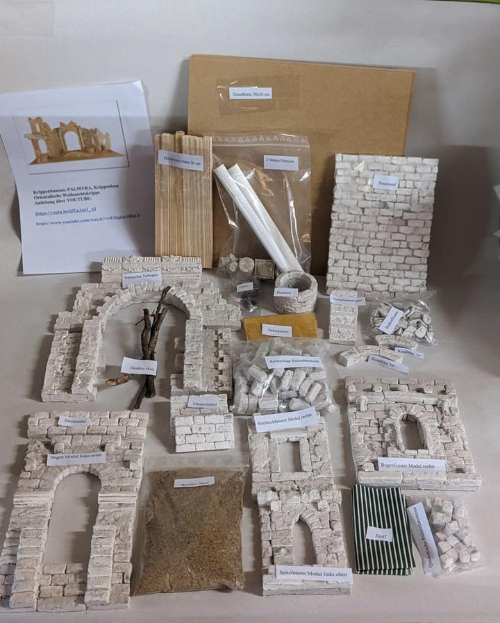 menta-modellbau Krippenbausatz Palmyra Krippenbau Orientalische Weihnachtskrippe Krippenstall Krippe