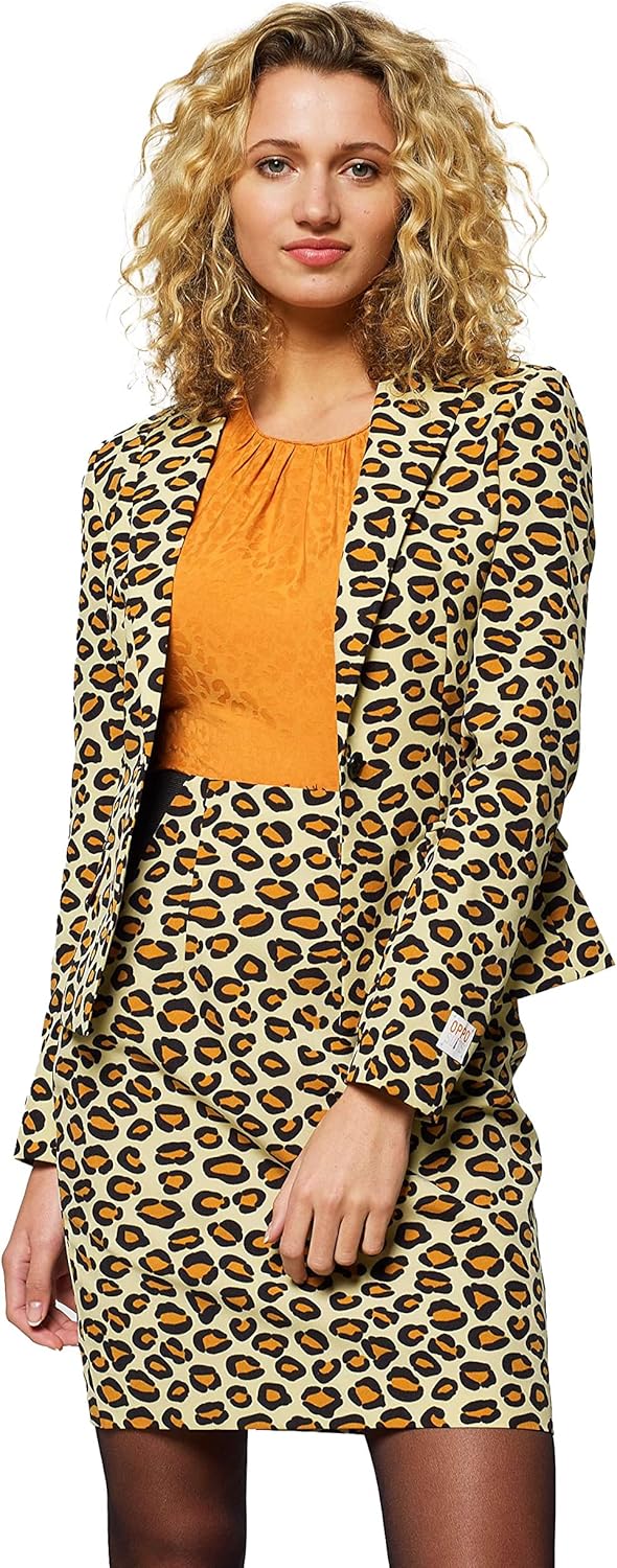 OppoSuits - Verrückter Anzug mit lustigen Prints für Damen - Komplettes Set: Jacke und Rock 34 Lady