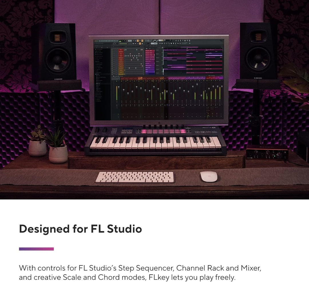 Novation FLkey 37 MIDI-Controller-Keyboard – Nahtlose Integration in FL Studio mit Akkord- und Skale