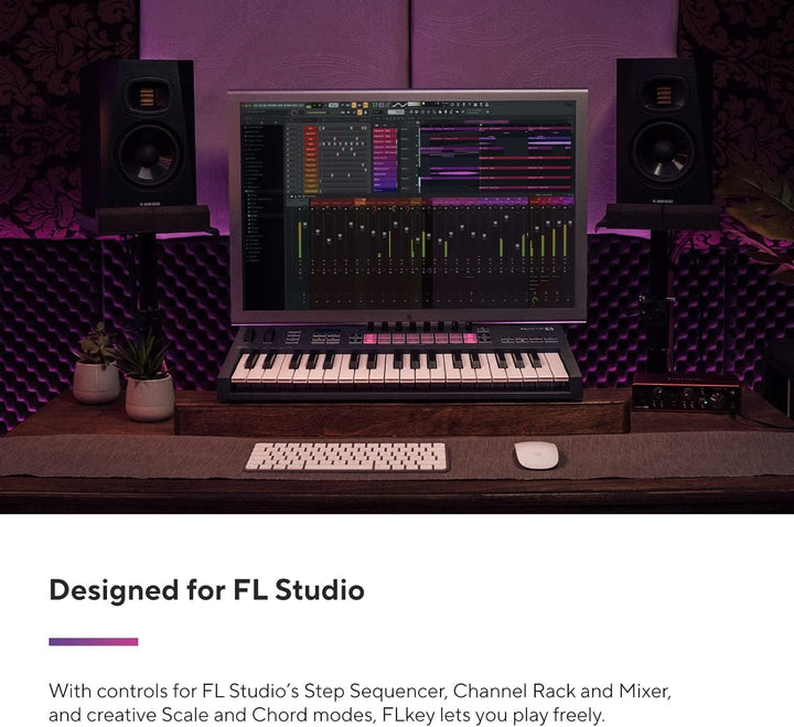 Novation FLkey 37 MIDI-Controller-Keyboard – Nahtlose Integration in FL Studio mit Akkord- und Skale