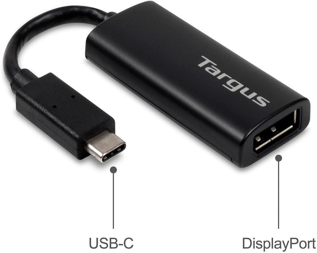 Targus ACA932EUZ USB-C-an-DisplayPort-Adapter - Schwarz, DisplayPort