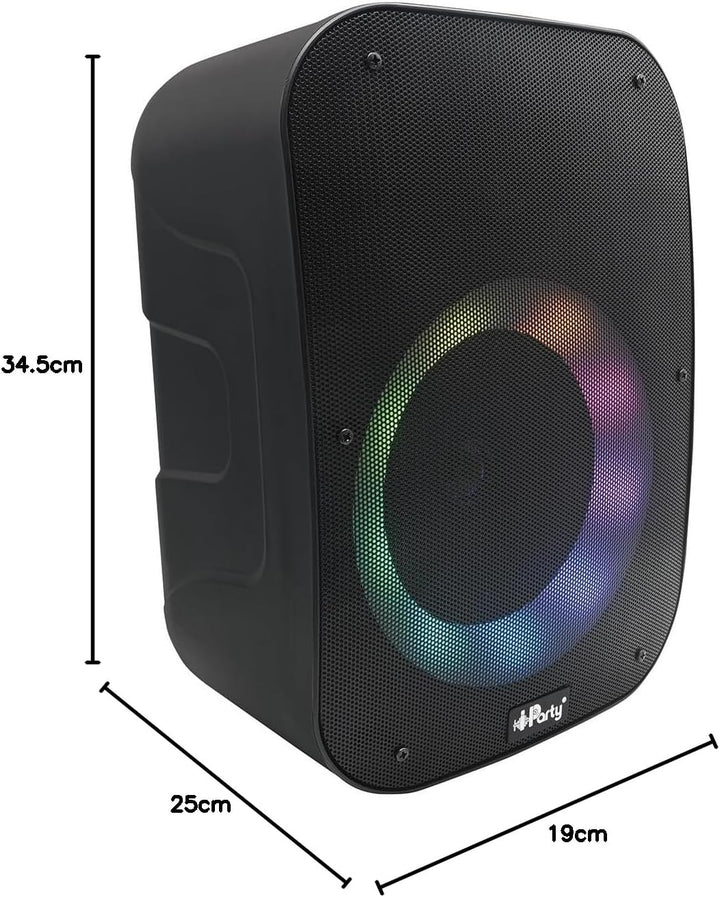 Lexibook K8210 Iparty Audio-Bluetooth, mit Lichteffekten, Mikrofon, Wiederaufladbare Batterie, Schwa