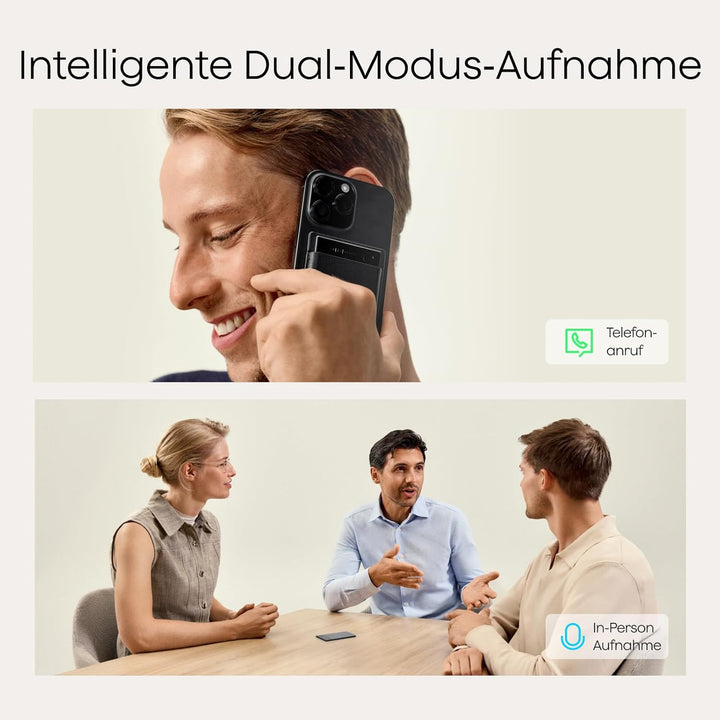 Plaud Note Pro KI Digitales Diktiergerät Aufnahmegerät mit KI Schreibfunktion und Zusammenfassen Voi