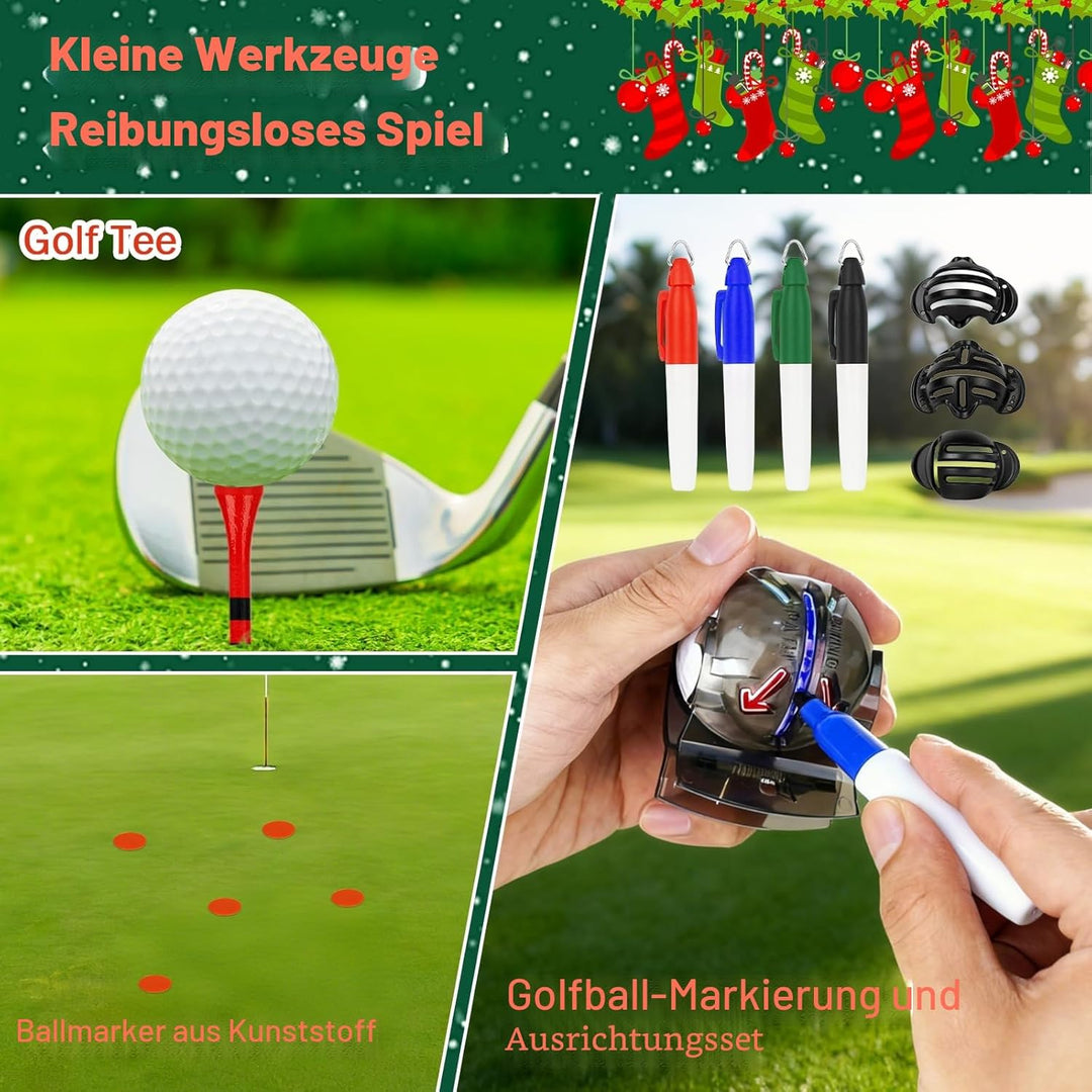 Golf Adventskalender 2025 Männer, Golf Zubehör Weihnachts Geschenk für Erwachsene Papa Jungen Herren