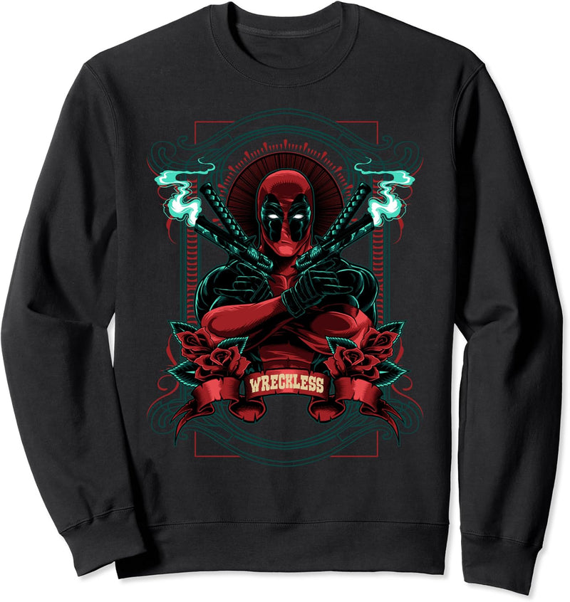 Marvel Deadpool Wreckless Portrait Sweatshirt