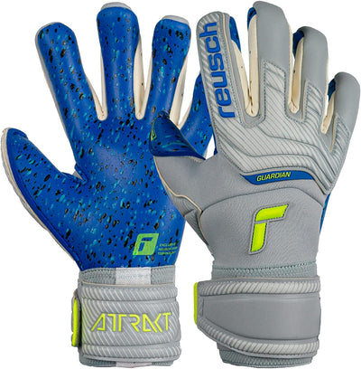 Reusch Herren Attrakt Guardian Unisex Torwarthandschuhe mit Innennaht Schnitt und Grip Fusion Belag,