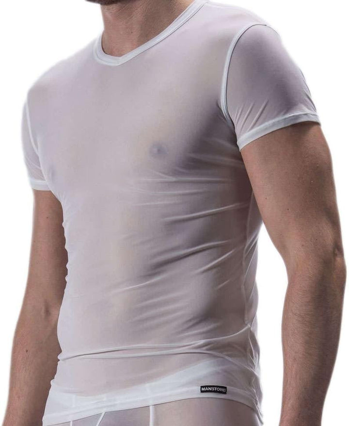 Manstore 2-06192, weiss, Grösse M, V-Shirt M101 für Männer Weiss M, Weiss M