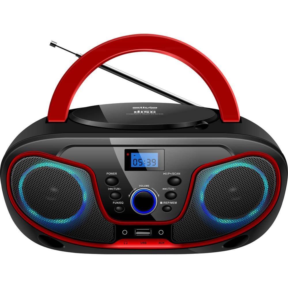 Silva Schneider MPC 19.4 USB CD-Radio UKW AUX, CD, USB Schwarz, Rot, 1901851 schwarz/rot, schwarz/ro