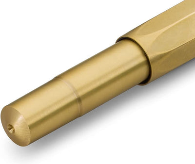 Kaweco Brass Sport Gel- / Kugelschreiber inklusive 0,7 mm Rollerball Tintenroller Mine für Linkshänd