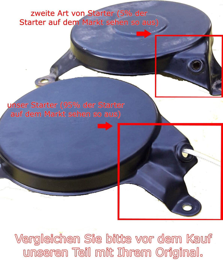 Seilzugstarter kompatibel mit Powertec Garden BIG WHEELER 460 510 ES 561 Trike Rasenmäher
