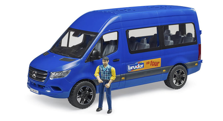 bruder 02681 - MB Sprinter Transfer mit Fahrer - 1:16 Fahrzeuge, Transporter, Bus, Auto, bworld Figu