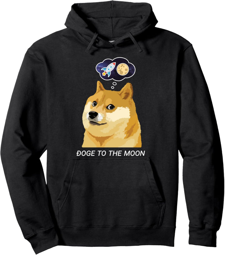 Dogecoin Doge Zum Mond Krypto Kryptowährung HODL Crypto Meme Pullover Hoodie