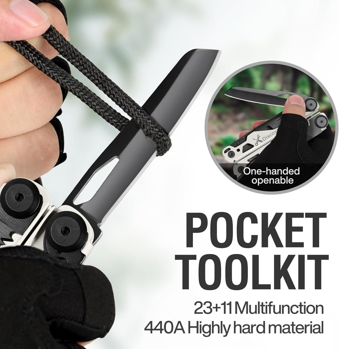 MIAOKE Multitool 23 in 1 with Premium Gift Box, Screwdrivers Saw Screwdrivers Bottle Opener Pliers C
