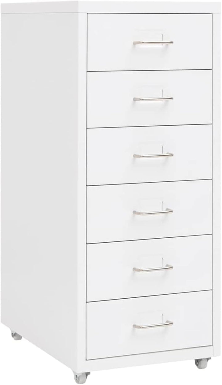 Tidyard Aktenschrank mit Rollen Büroschrank Schubladenschrank Stahlschrank Universalschrank Schrank