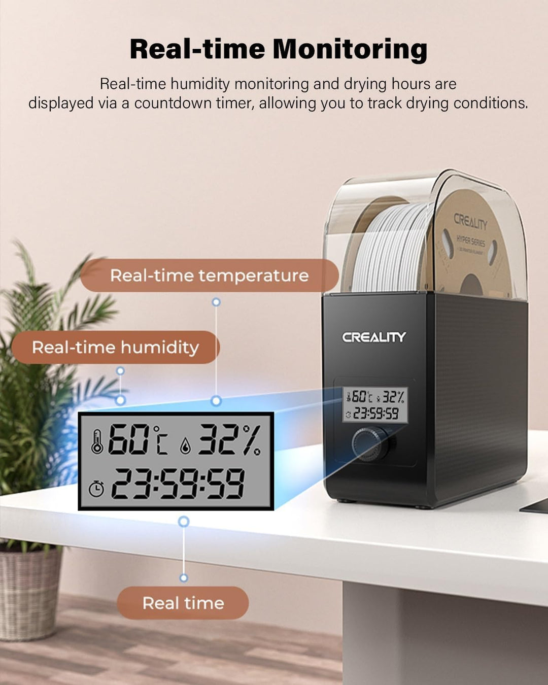 Creality Offiziell Filament Trockner für 3D Drucker Filament, 3D Drucker Filament Dryer, 360° Surrou