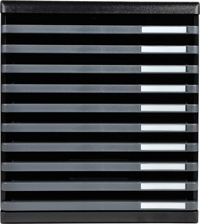 Exacompta 304714D Modulo Ablagebox (für Dokumente in Format DIN A4, 35 x 28,8 x 32 cm, mit 10 Laden,